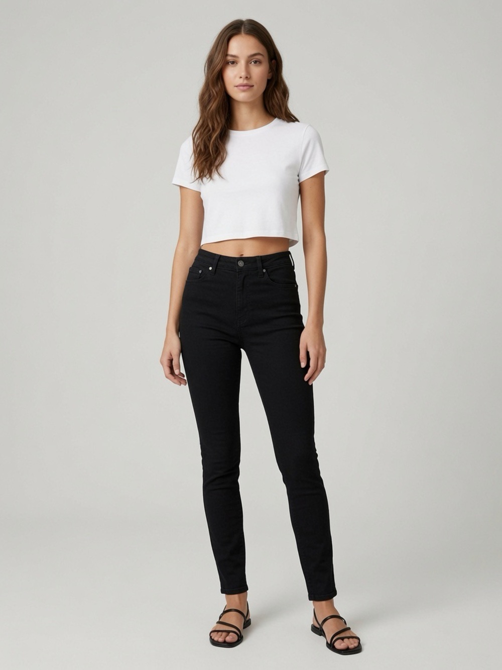 Women’s Black Skinny Jeans — Sleek High-Rise Fit
